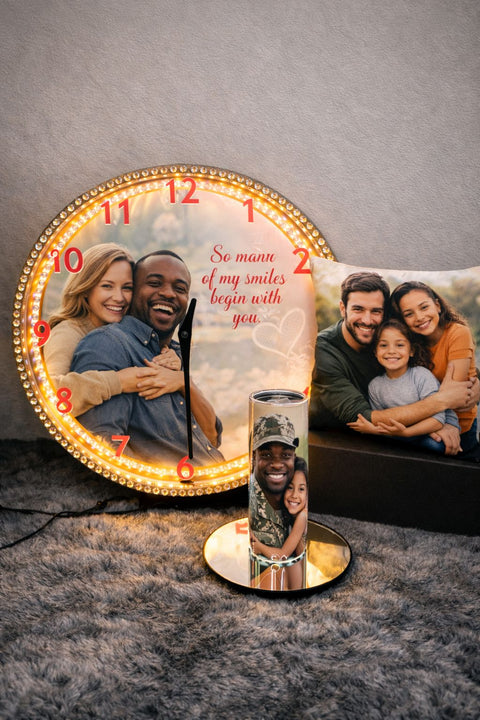 Custom LED Photo Wall Clock