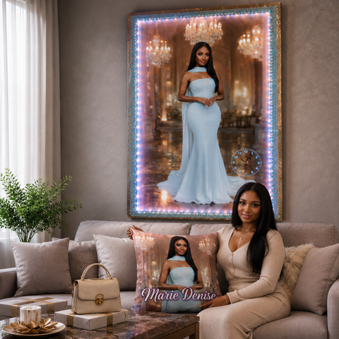 20x30 LED photo frame with a rhinestone border