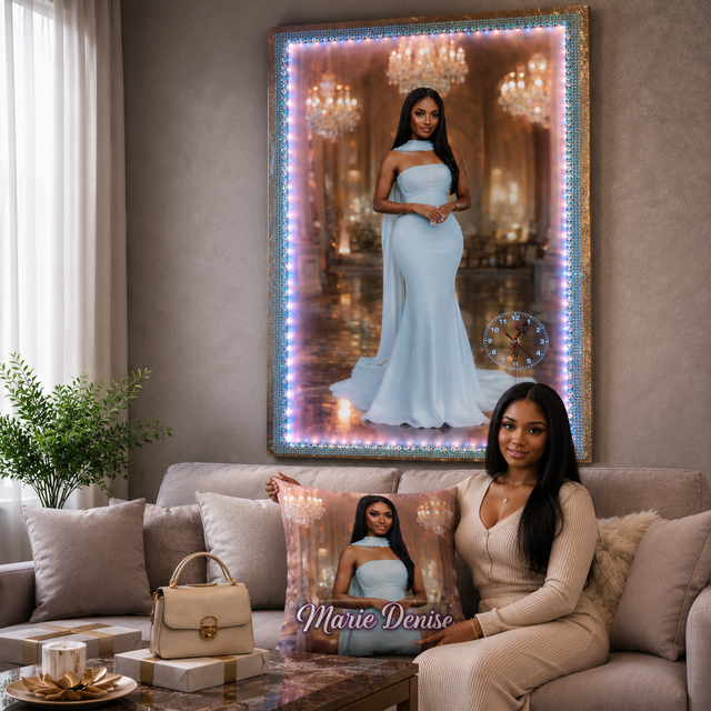 20x30 LED photo frame with a rhinestone border