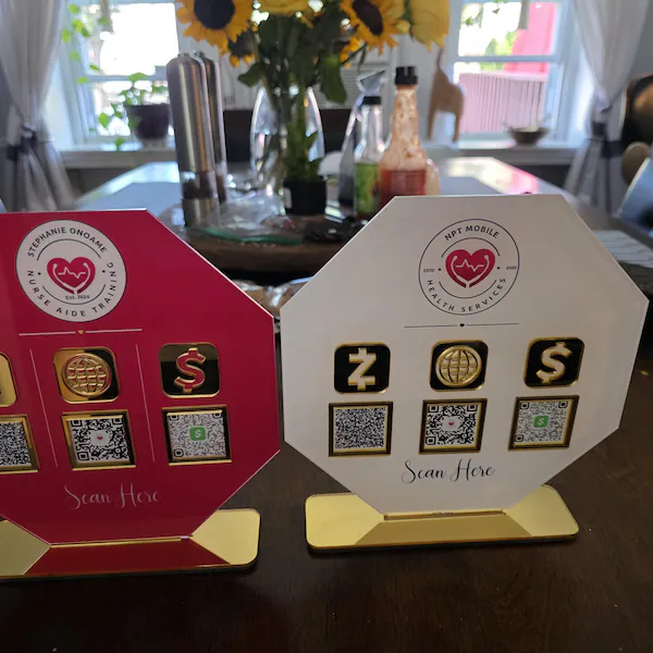 Personalized 3D QR Code Signs for Business Acrylic