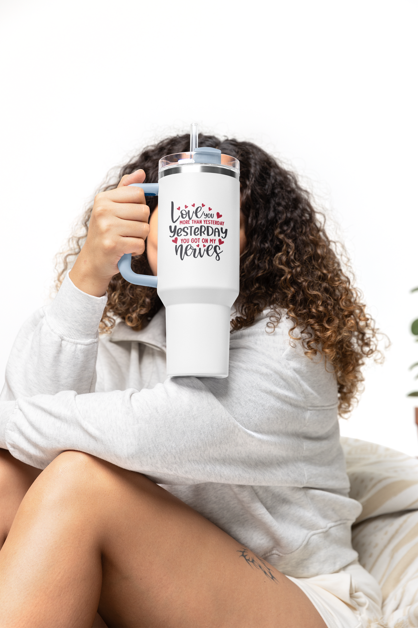 40oz Tumbler with Decorative Accessories Set