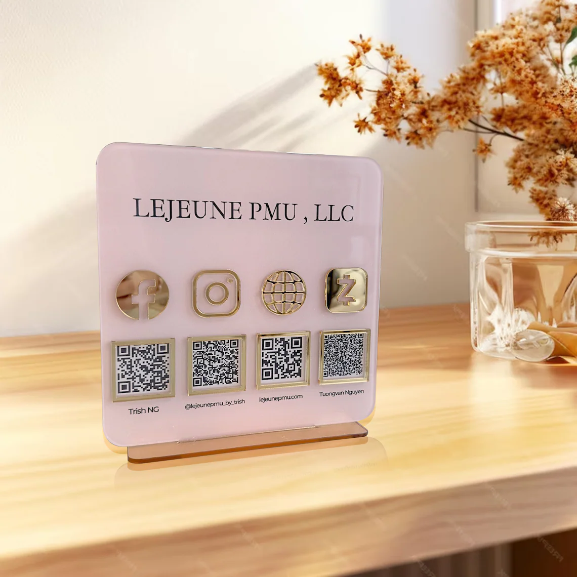 Personalized 3D QR Code Signs for Business Acrylic