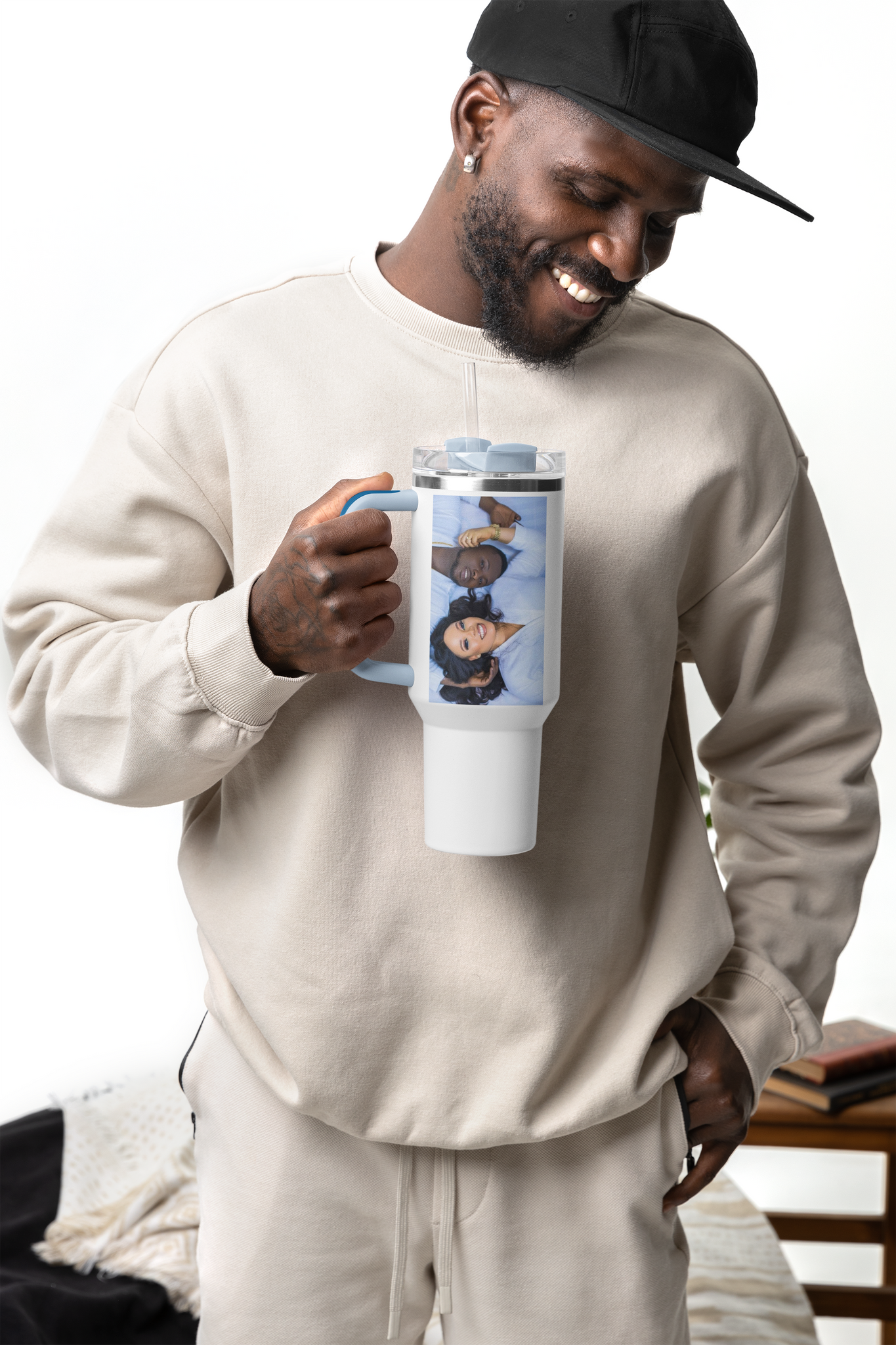 40oz Tumbler with Decorative Accessories Set